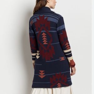 Pendleton x Free People Graphic Sweater Coat Aztec tribal western